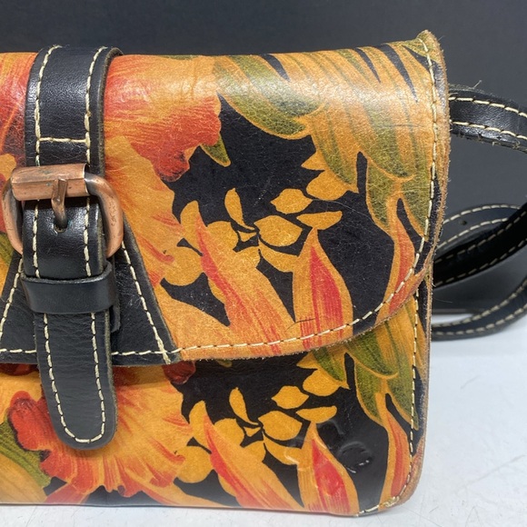 Patricia Nash Floral Leather Crossbody Purse - Picture 5 of 17